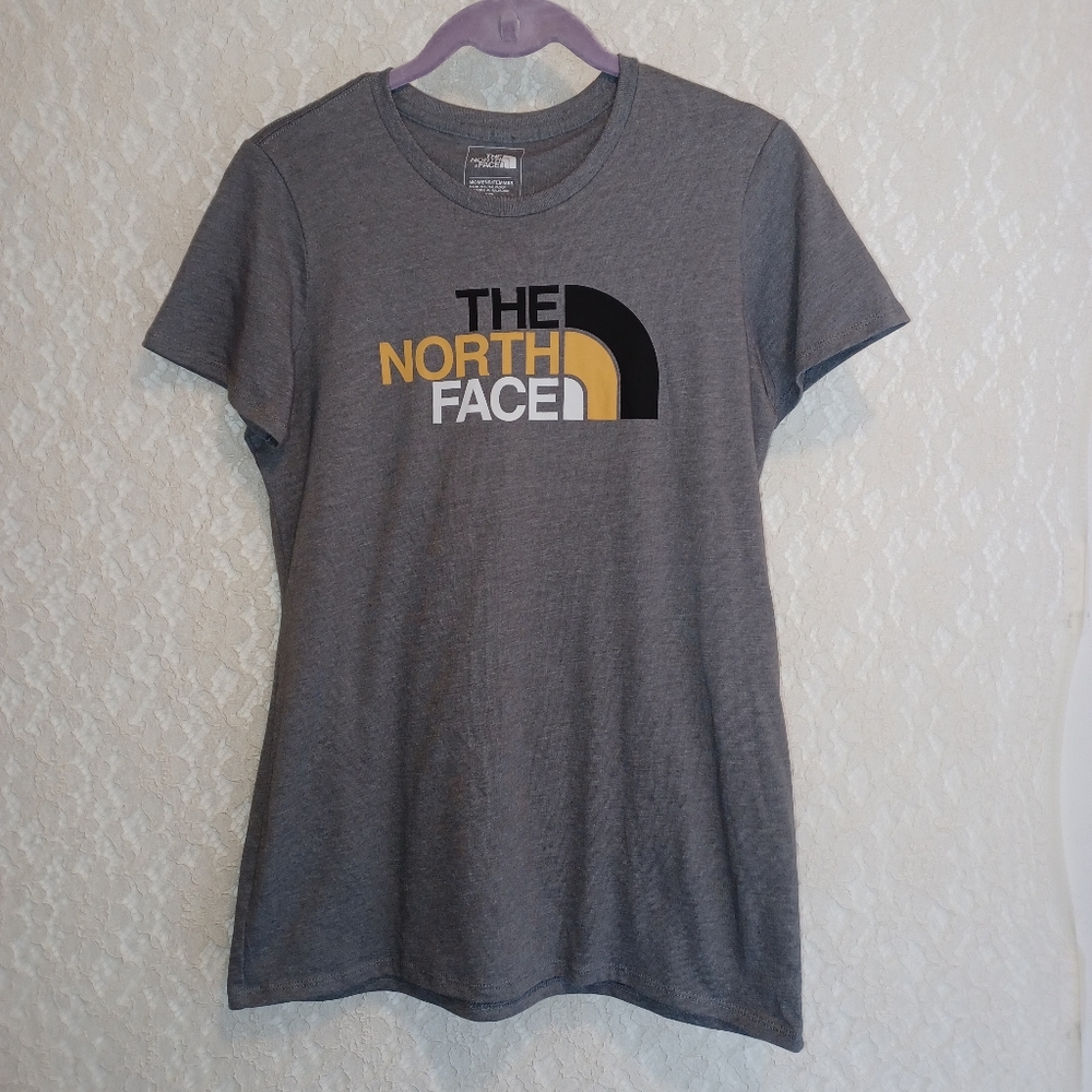 ❤️‍🔥 THE NORTH FACE XS Classic Fit Gray/Yellow/Black s.s Shirt - Picture 2 of 11